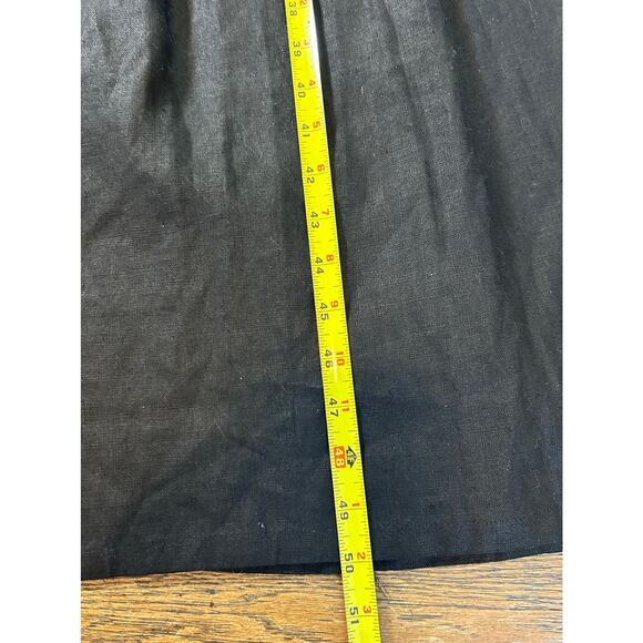 April Cornell for Cornell Trading Black 100% Linen Shirt Dress Oversized Medium - Picture 7 of 12